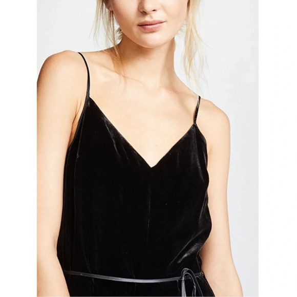 Rag & Bone Jamie Velvet Jumpsuit in Black Size 2 - Picture 5 of 13